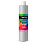 Bastelzone Acrylic Paint 500 ml for Adults - Grey | Highly pigmented artist paint. Waterproof and vegan. For canvas, wood, paper, stone, fabric, metal and acrylic pouring