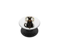 Bastet Black Cat Egyptian Sacred Mystic Illustration PopSockets Adhesive PopGrip