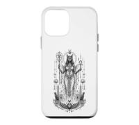 Bastet Cat Goddess Ancient Egyptian Monochrome Mythic Art Case for iPhone 12 mini