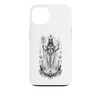 Bastet Cat Goddess Ancient Egyptian Monochrome Mythic Art Case for iPhone 13