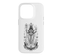 Bastet Cat Goddess Ancient Egyptian Monochrome Mythic Art Case for iPhone 14 Pro