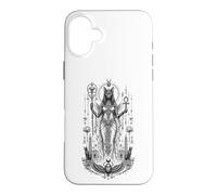 Bastet Cat Goddess Ancient Egyptian Monochrome Mythic Art Case for iPhone 16 Plus