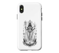 Bastet Cat Goddess Ancient Egyptian Monochrome Mythic Art Case for iPhone X/XS