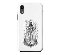 Bastet Cat Goddess Ancient Egyptian Monochrome Mythic Art Case for iPhone XR
