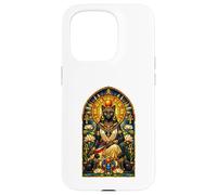 Bastet Cat Goddess Ancient Egyptian Stained Glass Egypt Case for iPhone 15 Pro