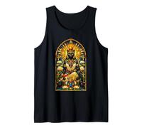 Bastet Cat Goddess Ancient Egyptian Stained Glass Egypt Tank Top