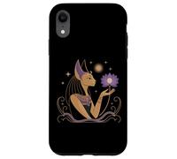 Bastet Cat Goddess Lotus Egypt Spiritual Stars Art Case for iPhone XR