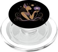 Bastet Cat Goddess Lotus Egypt Spiritual Stars Art PopSockets PopGrip for MagSafe
