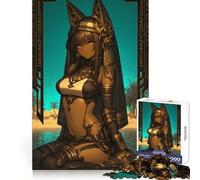 Bastet Egyptian Goddess Anime Girl Jigsaw Puzzles for Adults 1000 Piece Thought Skill Restful Escape Accurate Edges Thoughtful Gift (38x26cm)