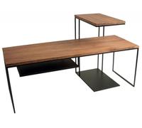 Bastia Teak Wood Slim Coffee with Lamp Table