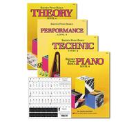 Bastien Piano Basics Level 4 Learning Set By Bastien - Lesson, Theory, Performance, Technique & Artistry Books & Juliet Music Piano Keys 88/61/54/49 Full Set Removable Sticker