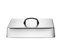 Basting Cover- Cheese Melting Dome | Rectangular Stainless Steel Steam Basting Cover 43.5x28.2x6.6cm | BBQ Steaming Food Covers For Flat Top Griddle Commercial Kitchen Indoor Outdoor Cooking Accessor