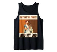 Basting The Turkey and My Ego Retro Kitchen Cook Tank Top
