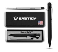 BASTION Aluminum Bolt Action Pen with Gift Case - Luxury Executive Retractable Lightweight Metal Ink Office Pocket EDC Fine Point Writing Ballpoint Pens for Men & Women (Black)