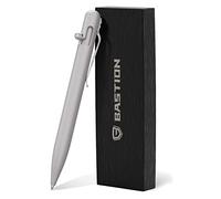 BASTION Aluminum Bolt Action Pen with Gift Case - Luxury Executive Retractable Lightweight Metal Ink Refillable Office Pocket EDC Fine Point Writing Ballpoint Pens for Men & Women