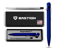 BASTION Aluminum Bolt Action Pen with Gift Case - Luxury Executive Retractable Lightweight Metal Ink Refillable Office Pocket EDC Fine Point Writing Ballpoint Pens for Men & Women