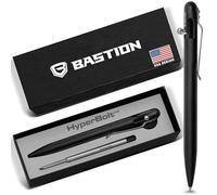 BASTION Bolt Action Pen - Aluminium Black Slim - HyperBolt EDC Pen, Refillable Metal Writing Pen, Premium Gift, Smooth Ballpoint Pen, Executive Pocket Pen