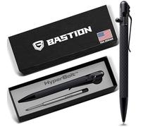 BASTION Bolt Action Pen - Carbon Fibre Black Slim - HyperBolt EDC Pen, Refillable Lightweight Writing Pen, Premium Gift, Smooth Ballpoint Pen, Executive Pocket Pen