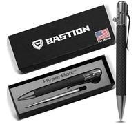 BASTION Bolt Action Pen - Carbon Fibre & Stainless Steel - HyperBolt & ZeroSeam EDC Pen, Refillable Metal Writing Pen, Premium Gift, Smooth Ballpoint Pen, Executive Pocket Pen