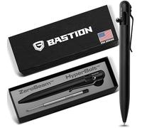BASTION Bolt Action Pen - Stainless Steel Black - HyperBolt & ZeroSeam EDC Pen, Refillable Metal Writing Pen, Premium Gift, Smooth Ballpoint Pen, Executive Pocket Pen