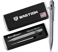 BASTION Bolt Action Pen - Titanium Silver - HyperBolt & ZeroSeam EDC Pen, Refillable Titanium Writing Pen, Premium Gift, Flagship Executive Pocket Pen