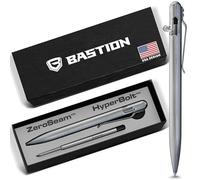 BASTION Bolt Action Pen - Titanium Silver Slim - HyperBolt & ZeroSeam EDC Pen, Refillable Titanium Writing Pen, Premium Gift, Flagship Executive Pocket Pen