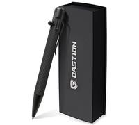 BASTION Carbon Fiber Bolt Action Pen with Gift Case - Black Stainless Steel Core Executive Luxury Retractable Metal - Ink Refillable EDC Office Busine