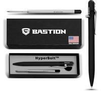 BASTION Luxury Gift Pen Exclusive Hyperbolt™ Slim Aluminium Black Ballpoint, Executive Metal Writing Instrument, premium construction, ideal for professionals, perfect for office or personal use