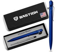 BASTION Luxury Gift Pen Exclusive Hyperbolt™ Slim Aluminium Blue Ballpoint, Executive Metal Writing Instrument, premium construction, ideal for professionals, perfect for office or personal use