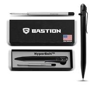 BASTION Luxury Gift Pen Exclusive Hyperbolt™ Slim & Zeroseam™ Slim Black Stainless Steel Ballpoint, Executive Metal Writing Instrument, premium construction, ideal for professionals, durable