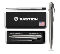 BASTION Stainless Steel Bolt Action Pen with Gift Case - Luxury Executive Retractable Metal Pen - Ink Refillable Office Business Pocket EDC Writing Ballpoint Pens for Men & Women