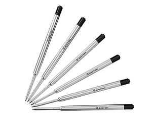 BASTION Pen Refill Ballpoint Blue | Replacement for All Bolt Action Pens | Standard Pen Ink Refills Cartridge (Blue 6 pc)