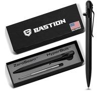 BASTION Stainless Steel Bolt Action Pen - exclusive Hyperbolt & ZeroSeam, CNC Machined EDC Writing Tool, Refillable, Executive Gift Pen - Black Slim