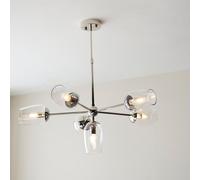 bastrop clear glass pendant ceiling light in bright nickel