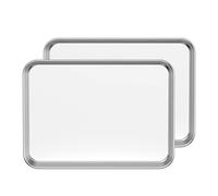 Bastwe Baking Sheets Set of 2, 16 inch Cookie Sheets 2 Pieces & Stainless Steel Baking Pans & Toaster Oven Tray Pans, Rectangle Size 16L x 12W x 1H inch & Non Toxic & Healthy & Easy Clean