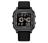 BASUMIU Digital Gold Military Sport Watches for Men Waterproof Running Cheap Dive Sports Tactical Men's Wrist Watches Black Square Digital Watch Men, A-Black, sports
