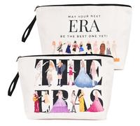 basuwu 2 PCS Music Lover Makeup Bag, Singer Makeup Bags, Waterproof Travel Cosmetic Organizer with Double Sided Print, Large Capacity, Gift for Women Friends TS Fans Birthday Christmas