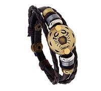 BASXDRFXZ Braided Bracelet Men's And Women's Hand-woven Bracelets Twelve Constellations Cowhide Personalized Woven Lucky Leather(Cancer)
