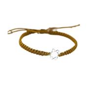 BASXDRFXZ Braided Bracelet S925 Sterling Silver Six-pointed Star Goddess Guardian Braided Fresh Bracelet Hand Rope Girl(E)