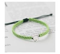 BASXDRFXZ Braided Bracelet S925 Sterling Silver Six-pointed Star Goddess Guardian Braided Fresh Bracelet Hand Rope Girl(J)