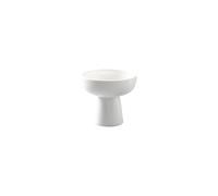 BASXDRFXZ Country Style 4-inch Hotel Kitchen Tableware Ceramic High-Foot Three-Dimensional Pure White Snack Club Restaurant Special Small Round Plate Cold Dish(4 in)