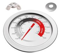 Basysion 9904190044 Dome Thermometer and Temperature Gauge Replacement for Masterbuilt MB20040220 MB20041220 Gravity Series 560/800/1050 XL Digital Charcoal Grill and Smokers,3" Thermometer Gauge