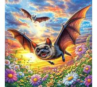 Bat 100 Pc Classic Jigsaw Puzzle Puzzle for Adults Hard Challenging Hobby Home Decor Poster Eco Friendly Material 28x28cm
