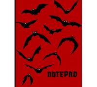 Bat A4 Lined Notepad For School College and University: Gothic Notebook For Students And Teachers