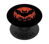 Bat and Pumpkins Halloween Moon PopSockets Adhesive PopGrip