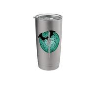 Bat and Teal Moon Freeclimbing - Rope Knot Gift for Climbers Stainless Steel Insulated Tumbler