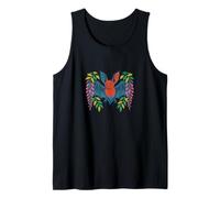 Bat and Wisteria Gothic Floral Spooky Nature Inspired Design Tank Top