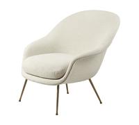 Bat Armchair Dora Bouclé 0001 With Legs In Antique Brass