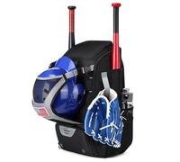 Bat Bag - Multi Pocket Sporting Accessories Holder, Bat Glove Helmet Carrying Pack, Polyester Athletic Utility Sack, Structured Team Play Organization Companion | for School Clubs Outdoor Matches