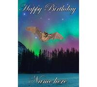 Bat Birthday Greeting Card Personalised Card code Bat A5 mum nan son